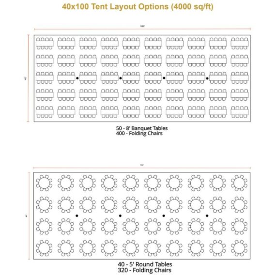 40x100 Pole Tent