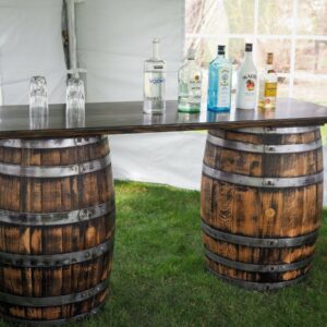 Rustic Whiskey Barrel Bar