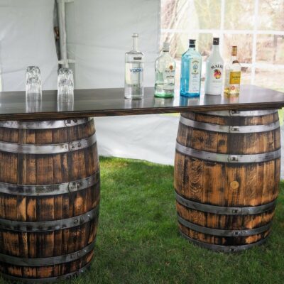 Rustic Whiskey Barrel Bar