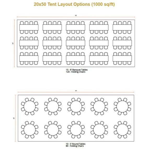 20x50 High Peak Tent (20x30, 20x20)