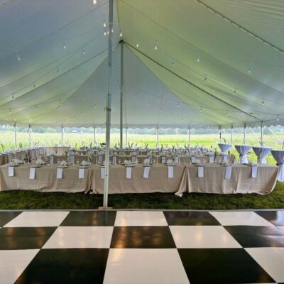 "Modern" Black & White Checkerboard Dance Floor