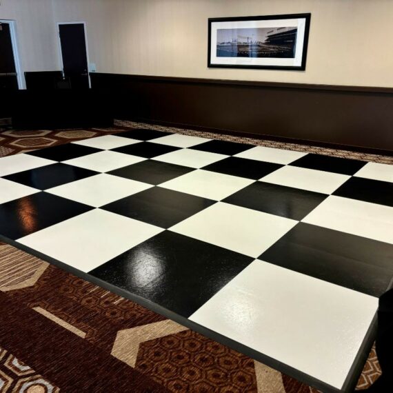 "Modern" Black & White Checkerboard Dance Floor