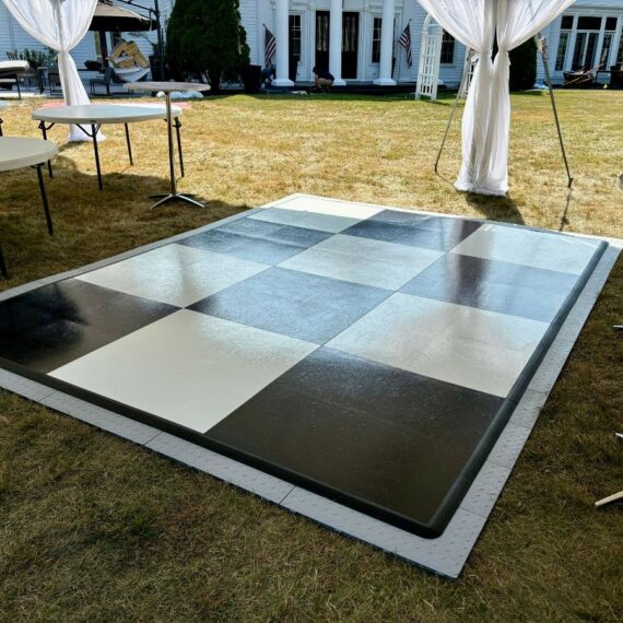 "Modern" Black & White Checkerboard Dance Floor