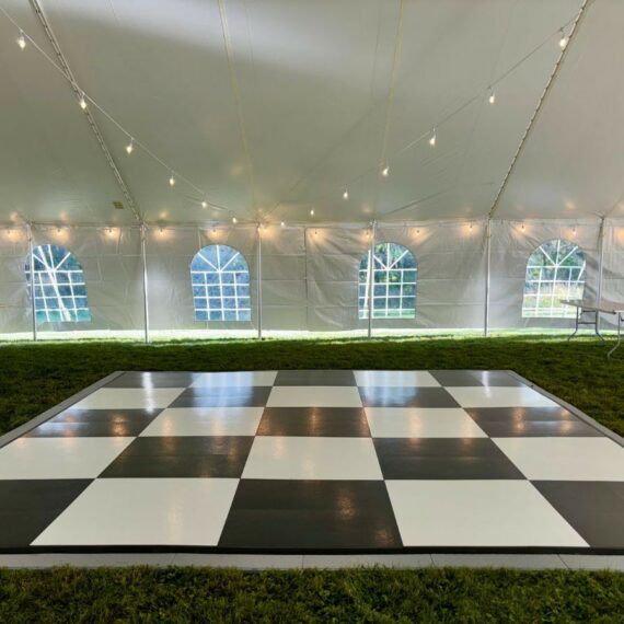 "Modern" Black & White Checkerboard Dance Floor