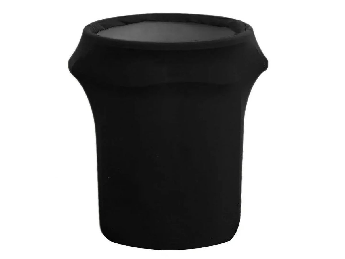 Black Spandex Trash Can Covers